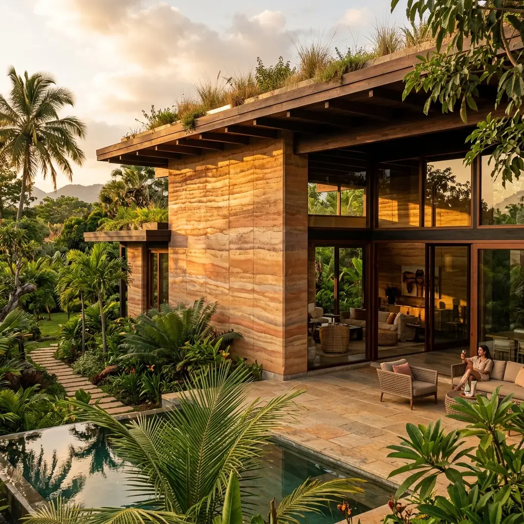 Rammed earth building construction